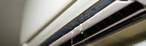 mini split leaking water inside