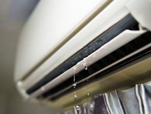 mini split leaking water inside
